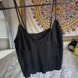 | Black Cropped Tank Top |